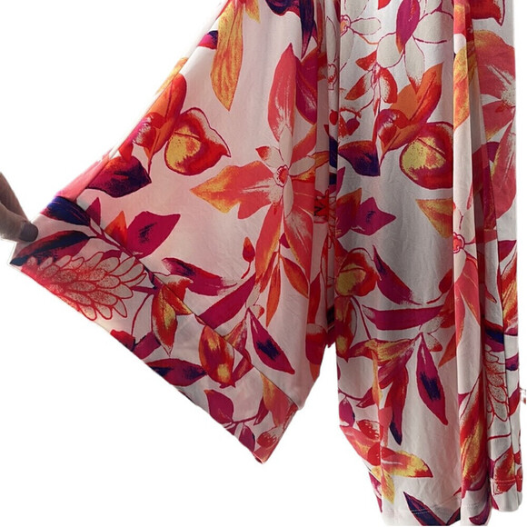 Natori open front floral cardigan duster vacation tropical sz 1X - Picture 4 of 11